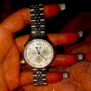 GMTSilver Dial Stainless Steel Ladies Watch ES3247